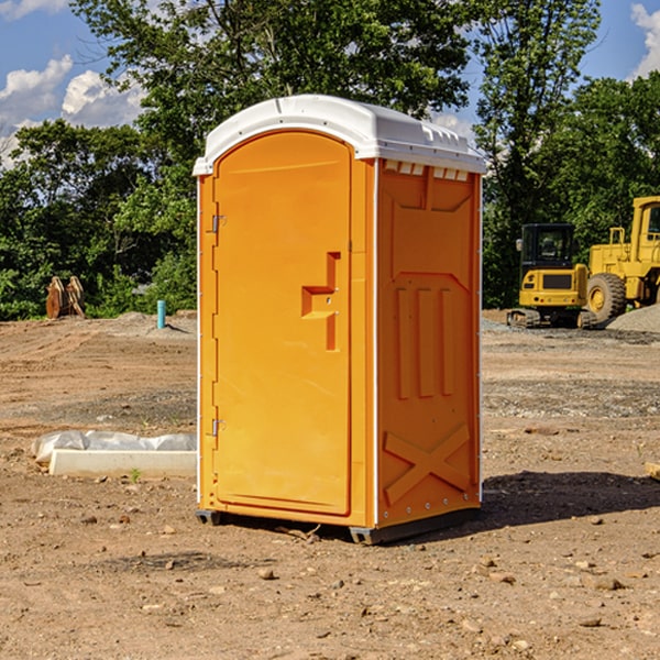 how often are the portable restrooms cleaned and serviced during a rental period in Penokee Kansas